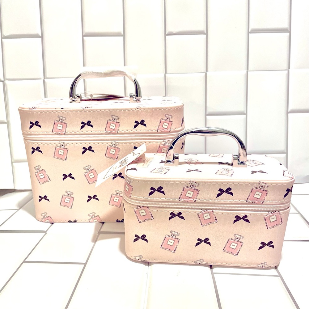 Imoshion Pretty in Pink 2 piece Train Case Make up Organizer Set